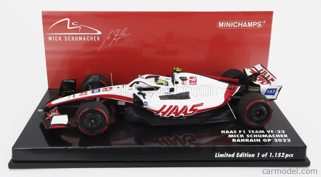 Haas F1 Mick Schumacher VF-22 Bahrain GP 1:43 Model Car- Minichamps Model Cars Haas F1 Racing Team 