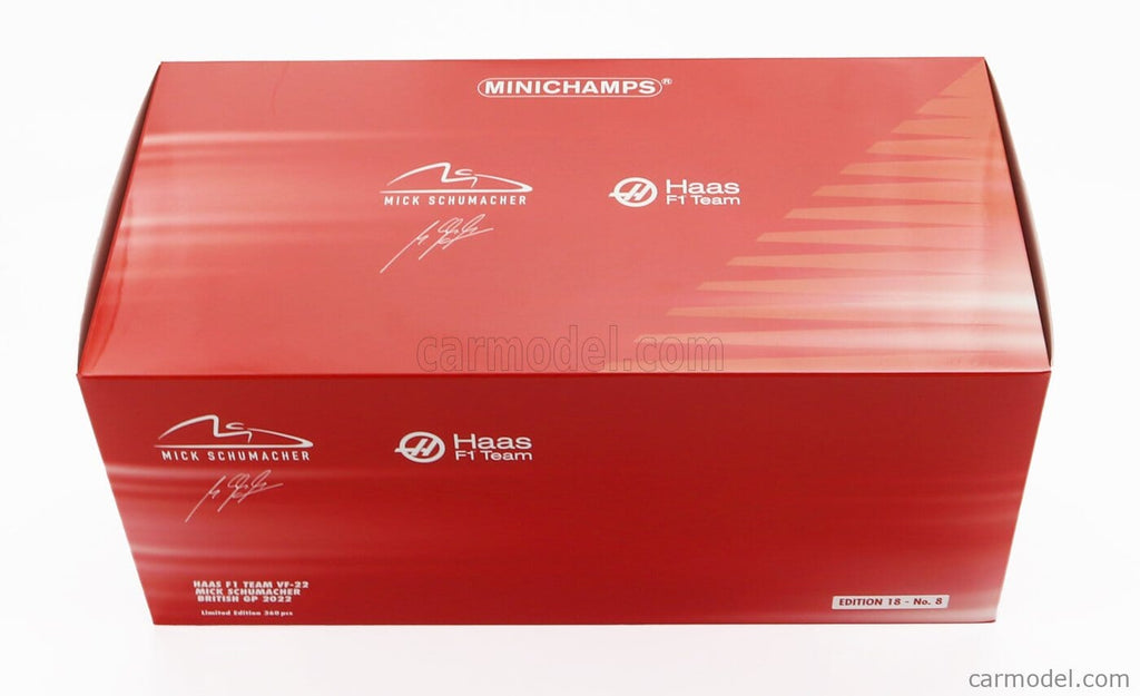 Haas F1 Mick Schumacher VF-22 Silverstone British GP 1:18 Model Car- Minichamps Model Cars Haas F1 Racing Team 