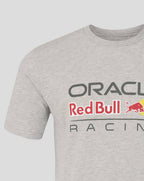 Red Bull Racing F1 Large Front Logo T-shirt - Grey Marl/Blue T-shirts Red Bull Racing 