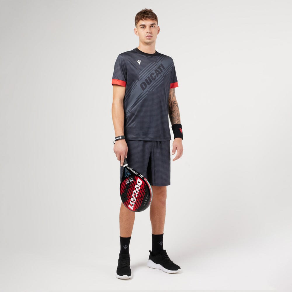 Ducati x Macron Men's Padel T-Shirt - Red/Black T-shirts Ducati 