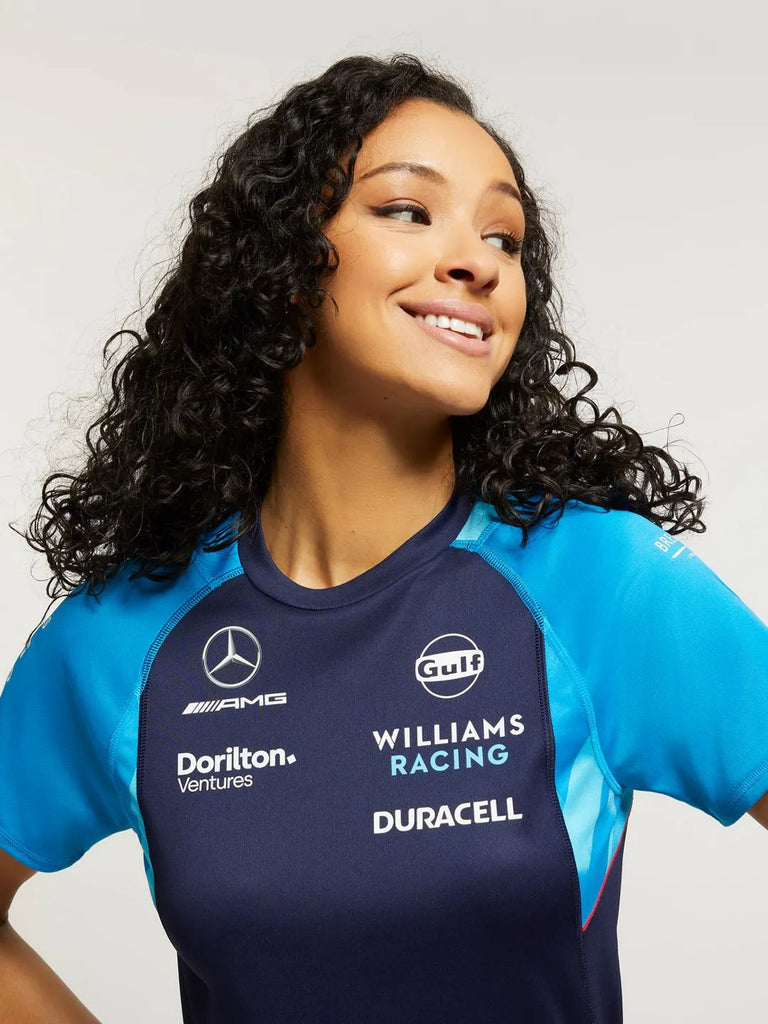 Williams Racing F1 2023 Women's Team Training Jersey T-Shirt-Blue T-shirts Williams Racing 
