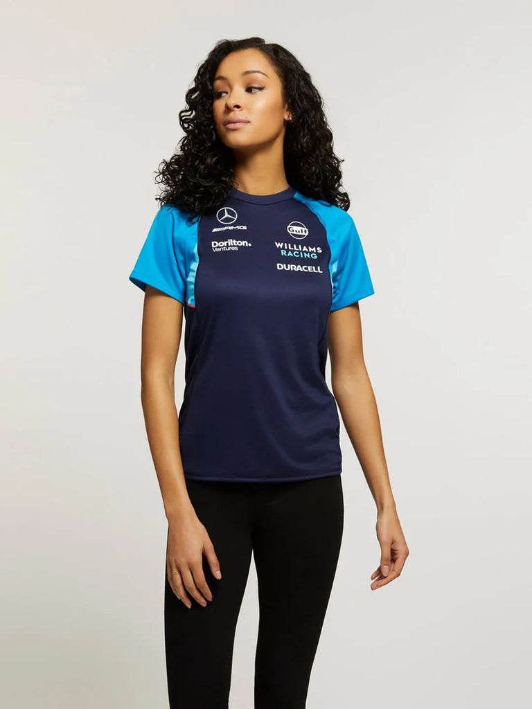 Williams Racing F1 2023 Women's Team Training Jersey T-Shirt-Blue T-shirts Williams Racing 