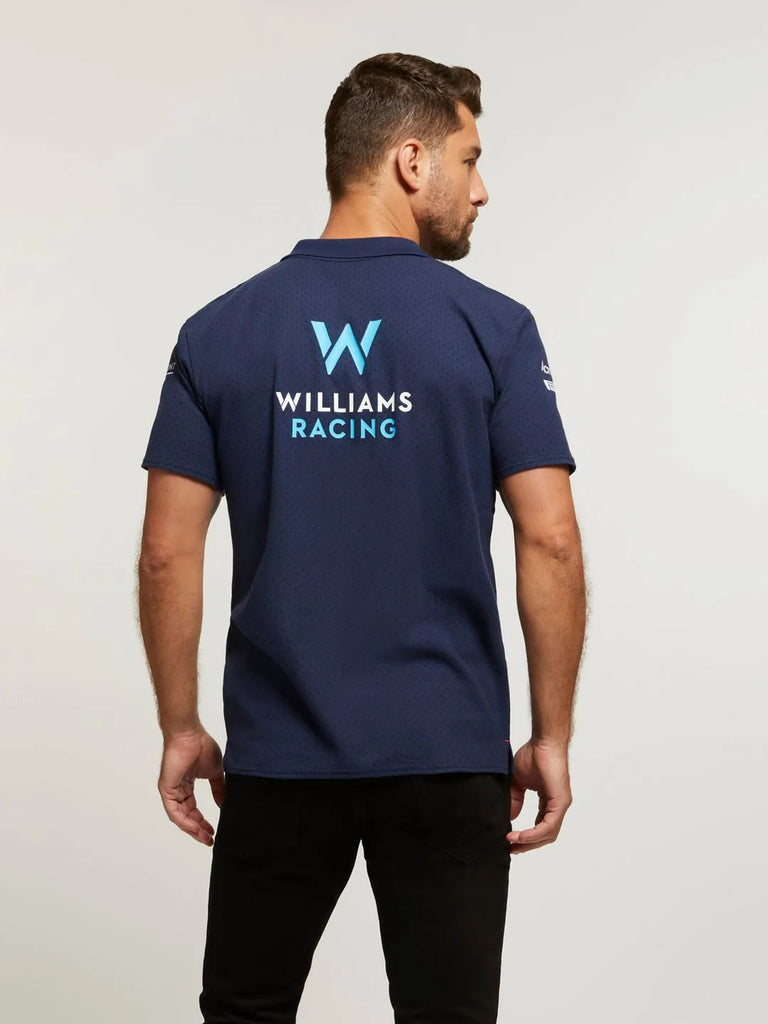 Williams Racing F1 2023 Men's Team CVC Media Polo Shirt -Blue Polos Williams Racing 