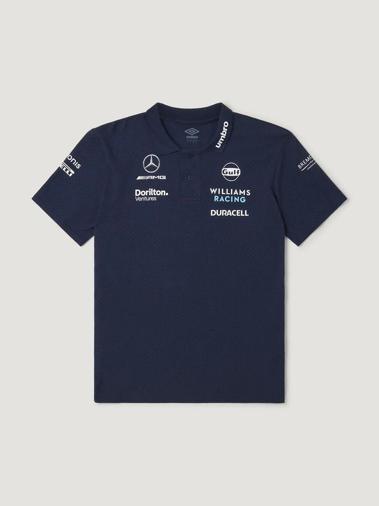 Williams Racing F1 2023 Men's Team CVC Media Polo Shirt -Blue Polos Williams Racing 