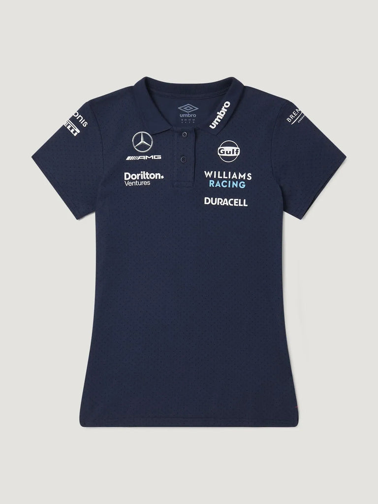 Williams Racing F1 2023 Women's Team CVC Media Polo Shirt -Blue Polos Williams Racing 