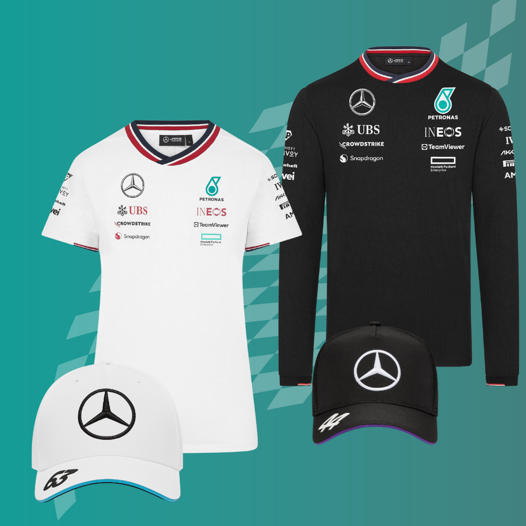2024 Officially Licensed F1 Mercedes AMG Petronas merchandise SHOP at CMC Motorsports