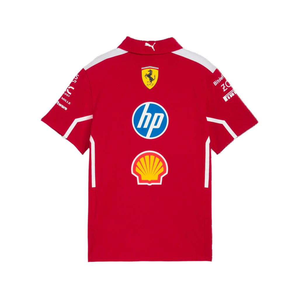 Scuderia Ferrari F1 2025 Men's Team Polo Shirt - Dark Cherry Polos Scuderia Ferrari 