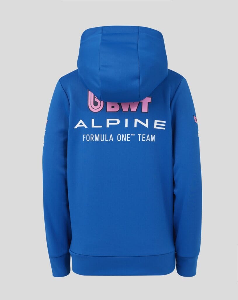 Alpine Racing F1 2026 Kids Team Full Zip Hoodie - Youth Lapis Blue Hoodies Alpine 