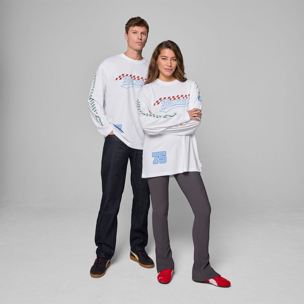Formula 1 Tech Legacy Graphic Long Sleeve T-Shirt - White T-shirts Formula 1 
