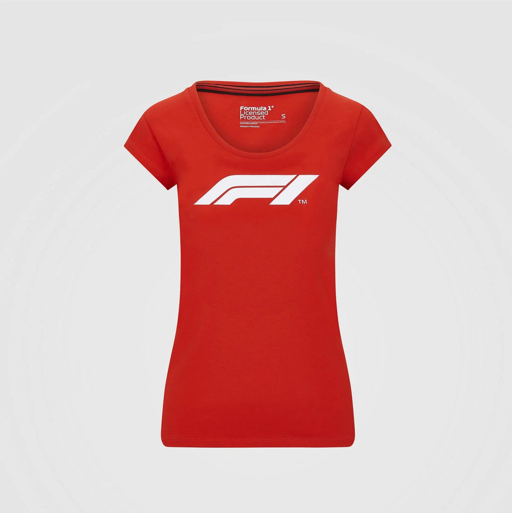 Formula 1 Tech Collection F1 Women's Puma Essentials Logo T-Shirt - Black/Red T-shirts Formula 1 XS Red 