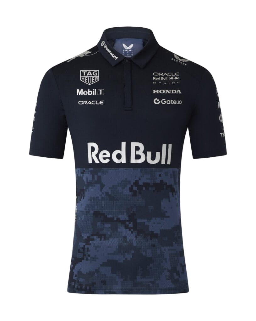 Red Bull Racing F1 x HypeBeast 2025 Special Edition Track Polo Shirt - Navy Polos Red Bull Racing 
