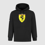 Scuderia Ferrari F1 Large Shield Hoodie -Dark Cherry/Puma Black Hoodies Scuderia Ferrari XS Black 