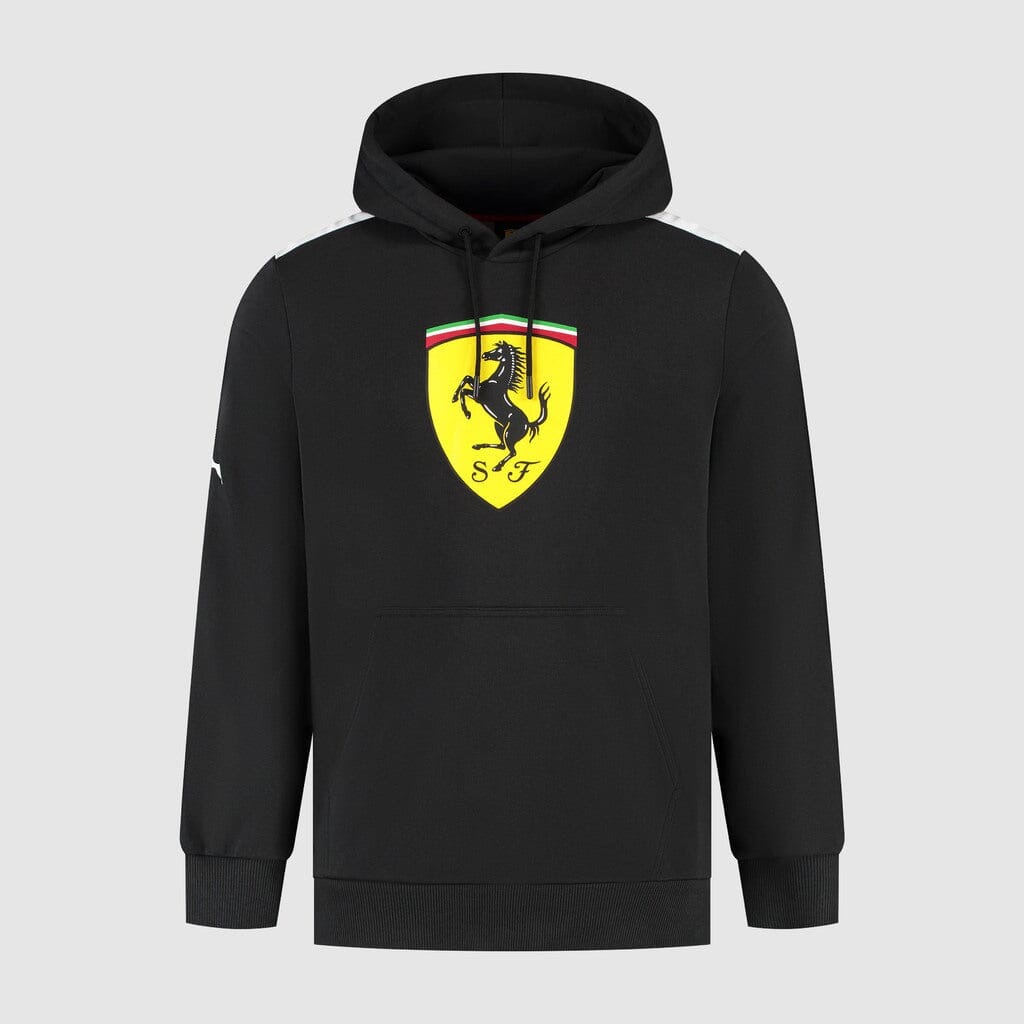 Scuderia Ferrari F1 Large Shield Hoodie -Dark Cherry/Puma Black Hoodies Scuderia Ferrari XS Black 
