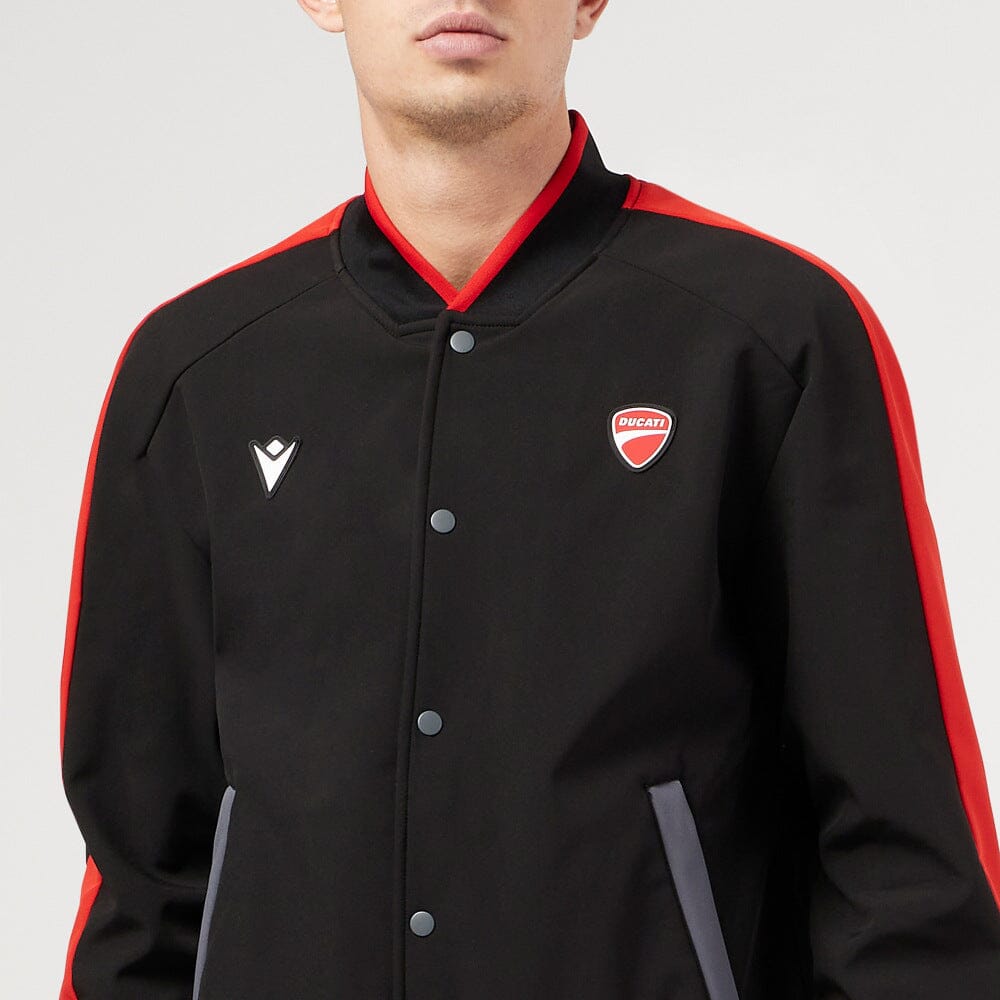 Ducati x Macron Men's Warmup College Jacket - Black Jackets Ducati 