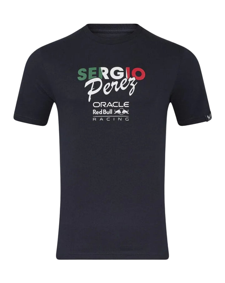 Red Bull Racing F1 Sergio "Checo" Perez Flag T-Shirt - White/Navy T-shirts Red Bull Racing XS Navy 