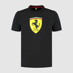 Scuderia Ferrari F1 Men's Large Shield T-Shirt -Dark Cherry/Puma Black T-shirts Scuderia Ferrari XS Black 