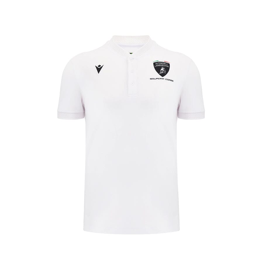 Automobili Lamborghini SC63 Hypercar Men's Polo Shirt - White Polos Automobili Lamborghini 
