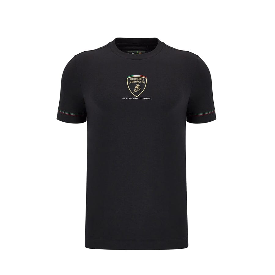 Automobili Lamborghini Squadra Corse Men's Tricolor T-Shirt - Black ( T-shirts Automobili Lamborghini 
