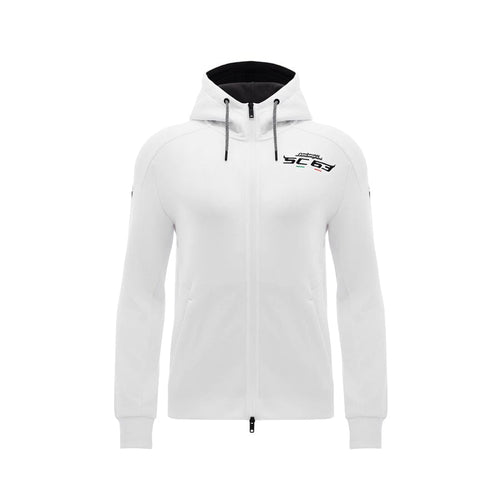 Automobili Lamborghini SC63 Hypercar Men's Full Zip Hoodie - White Hoodies Automobili Lamborghini 