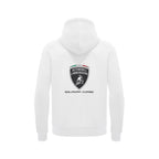Automobili Lamborghini SC63 Hypercar Men's Full Zip Hoodie - White Hoodies Automobili Lamborghini 