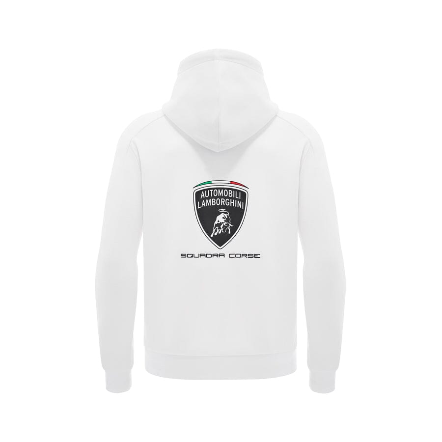 Automobili Lamborghini SC63 Hypercar Men's Full Zip Hoodie - White Hoodies Automobili Lamborghini 
