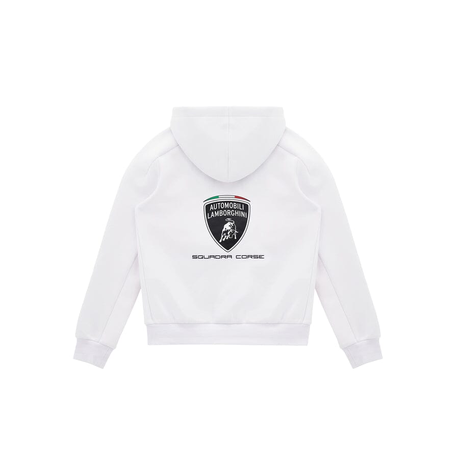Automobili Lamborghini SC63 Hypercar Kids Full Zip Hoodie - Youth White Hoodies Automobili Lamborghini 
