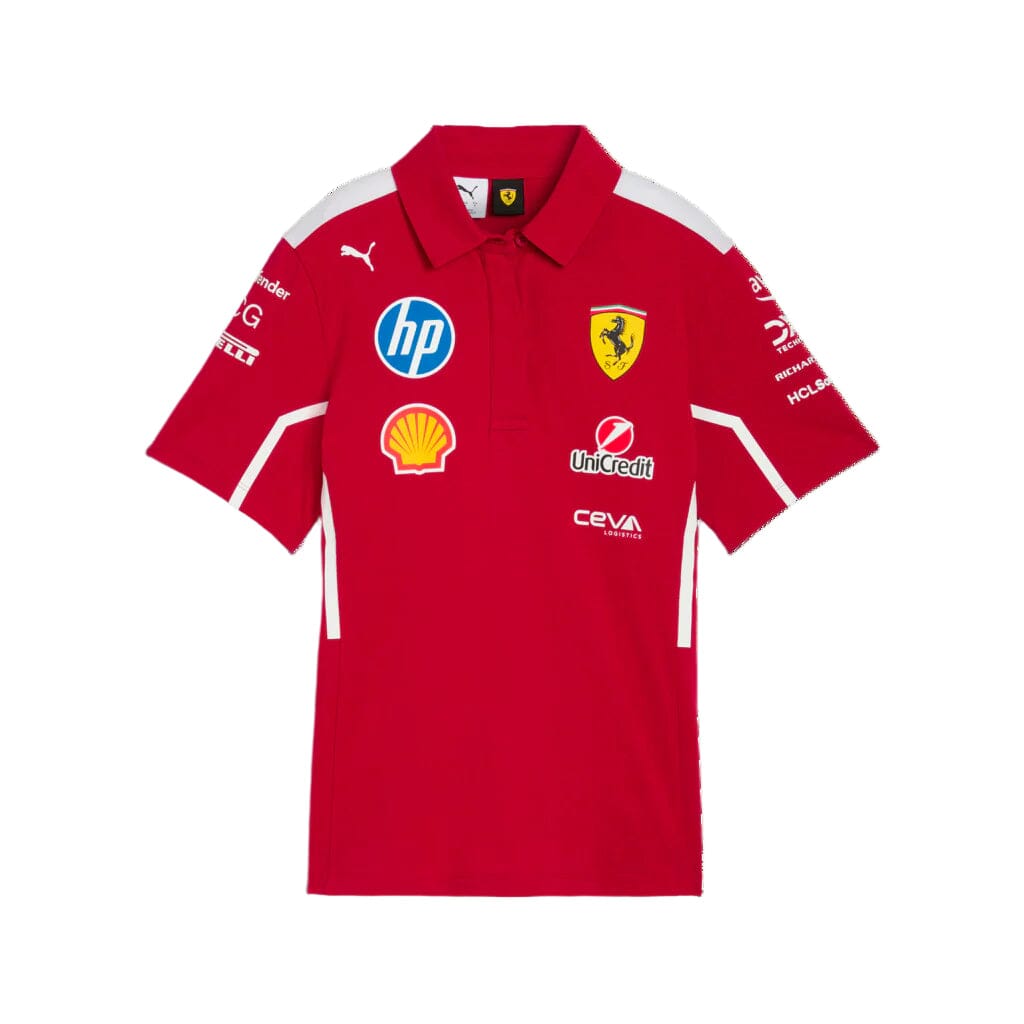 Scuderia Ferrari F1 2025 Women's Team Polo Shirt - Dark Cherry Polos Scuderia Ferrari 