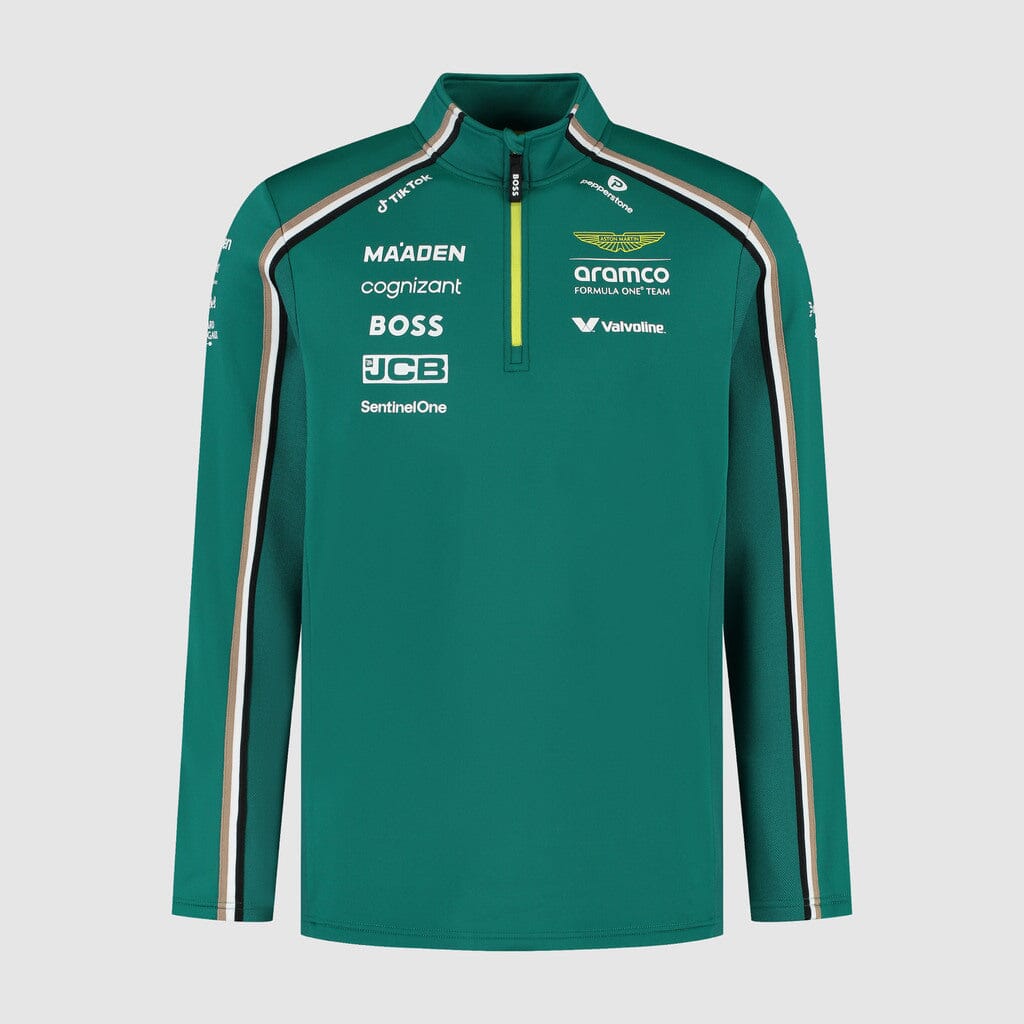 Aston Martin F1 2025 Men's Team 1/4 Zip Sweater - Green Sweaters Aston Martin F1 
