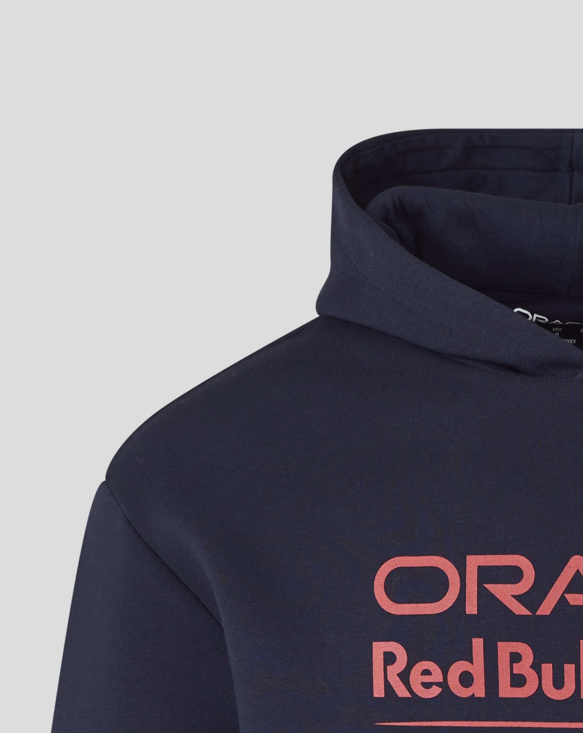 Red Bull Racing F1 Large Front Logo Hoodie - Night Sky/Blue/Grey Marl Hoodies Red Bull Racing 