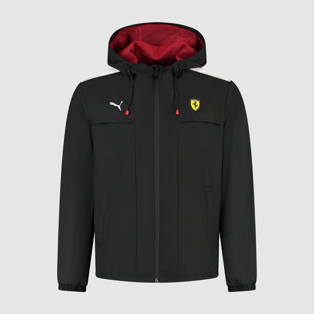 Scuderia Ferrari F1 Men's Rain Jacket -Dark Cherry/Puma Black Jackets Scuderia Ferrari XS Black 