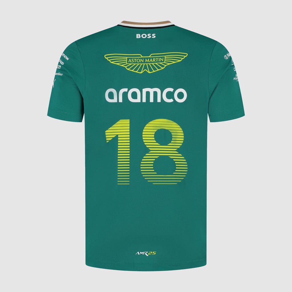 Aston Martin F1 2025 Lance Stroll Team T-Shirt Green