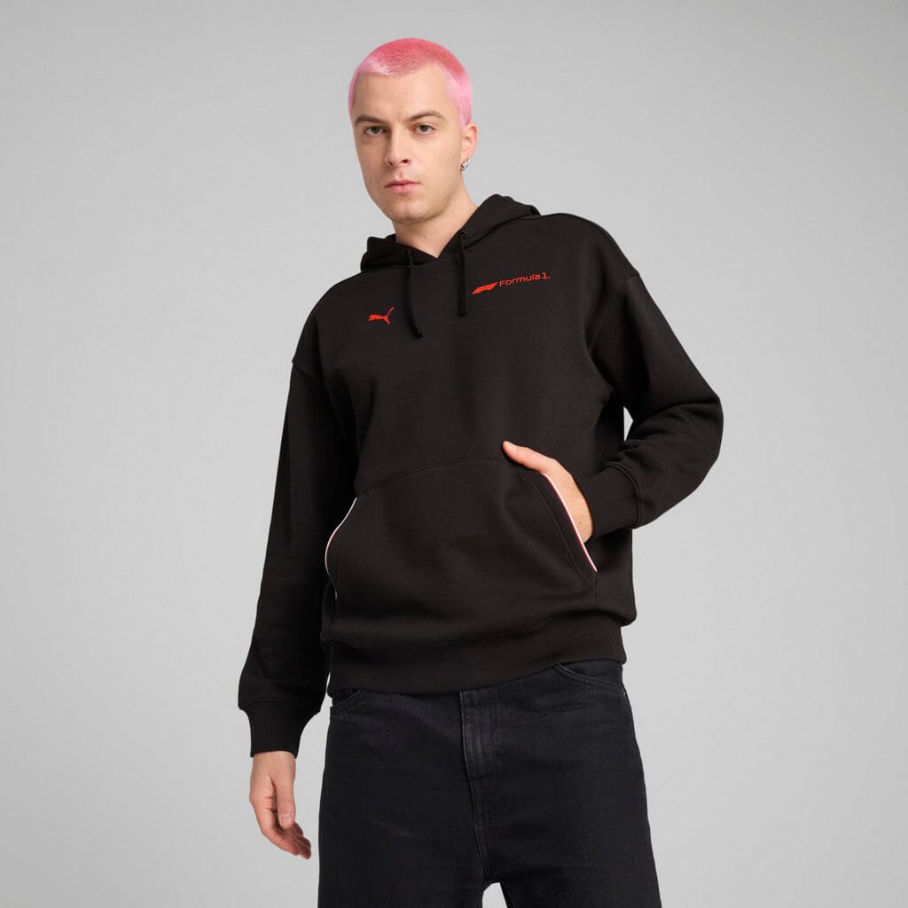 Formula 1 Tech Relaxed Essential Hoodie - Black/Red Hoodies Formula 1 