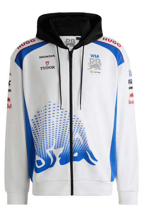 Visa Cash App RB F1 2025 Men's Full Zip Hoodie - White – CMC