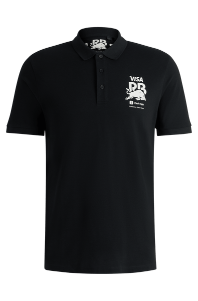 F.C.R.B S/S TEAM POLO （BLACK XL） Visa Cash App Racing Bulls Logo