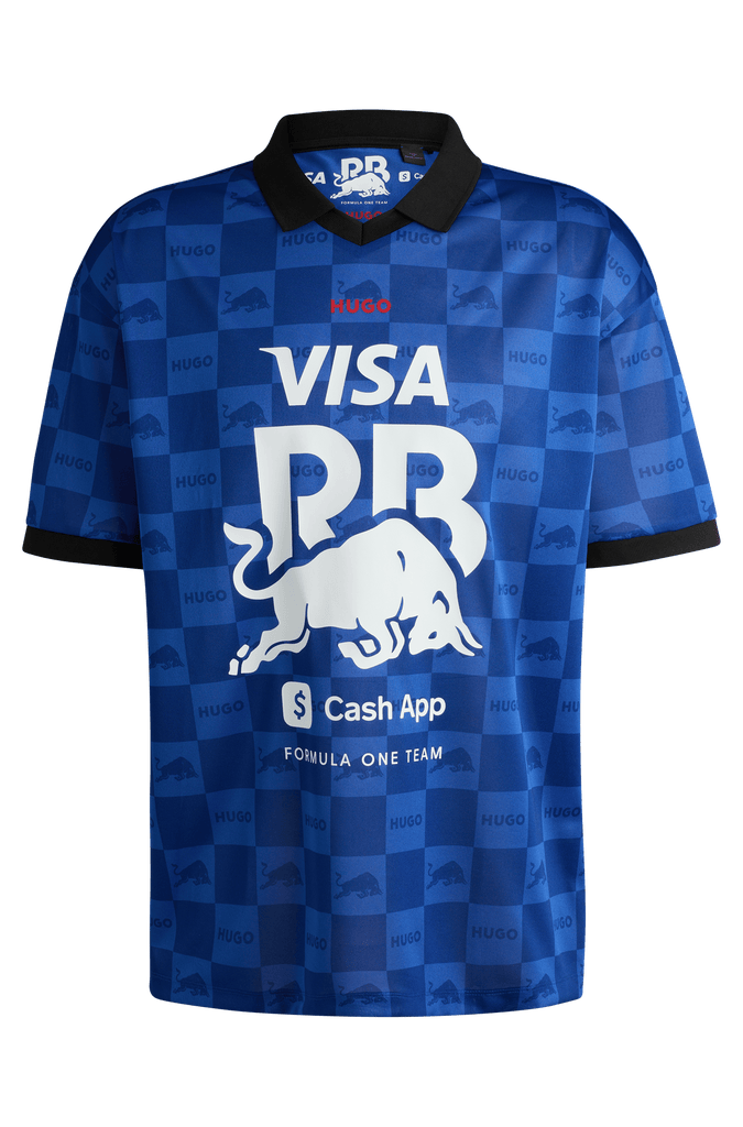 Visa Cash App RB F1 Men's Polo Shirt - Blue Polos Visa Cash App RB 