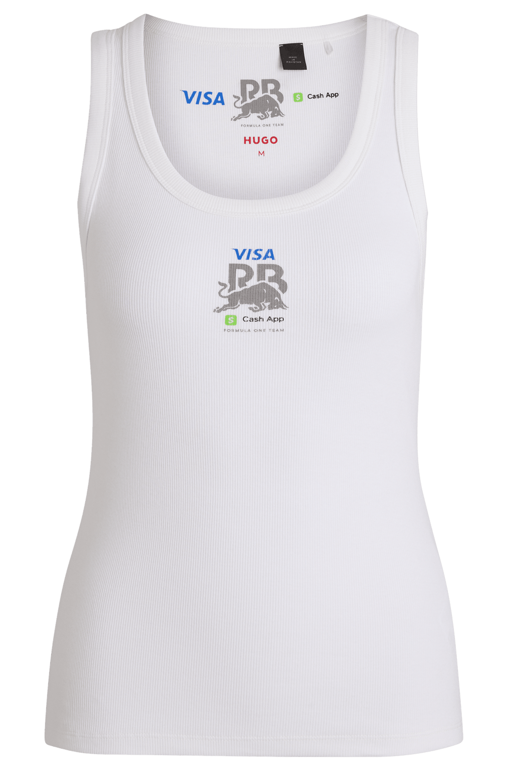 Visa Cash App RB F1 Women's Fanwear Tank Top - Black/White Tank Tops Visa Cash App RB XS White 