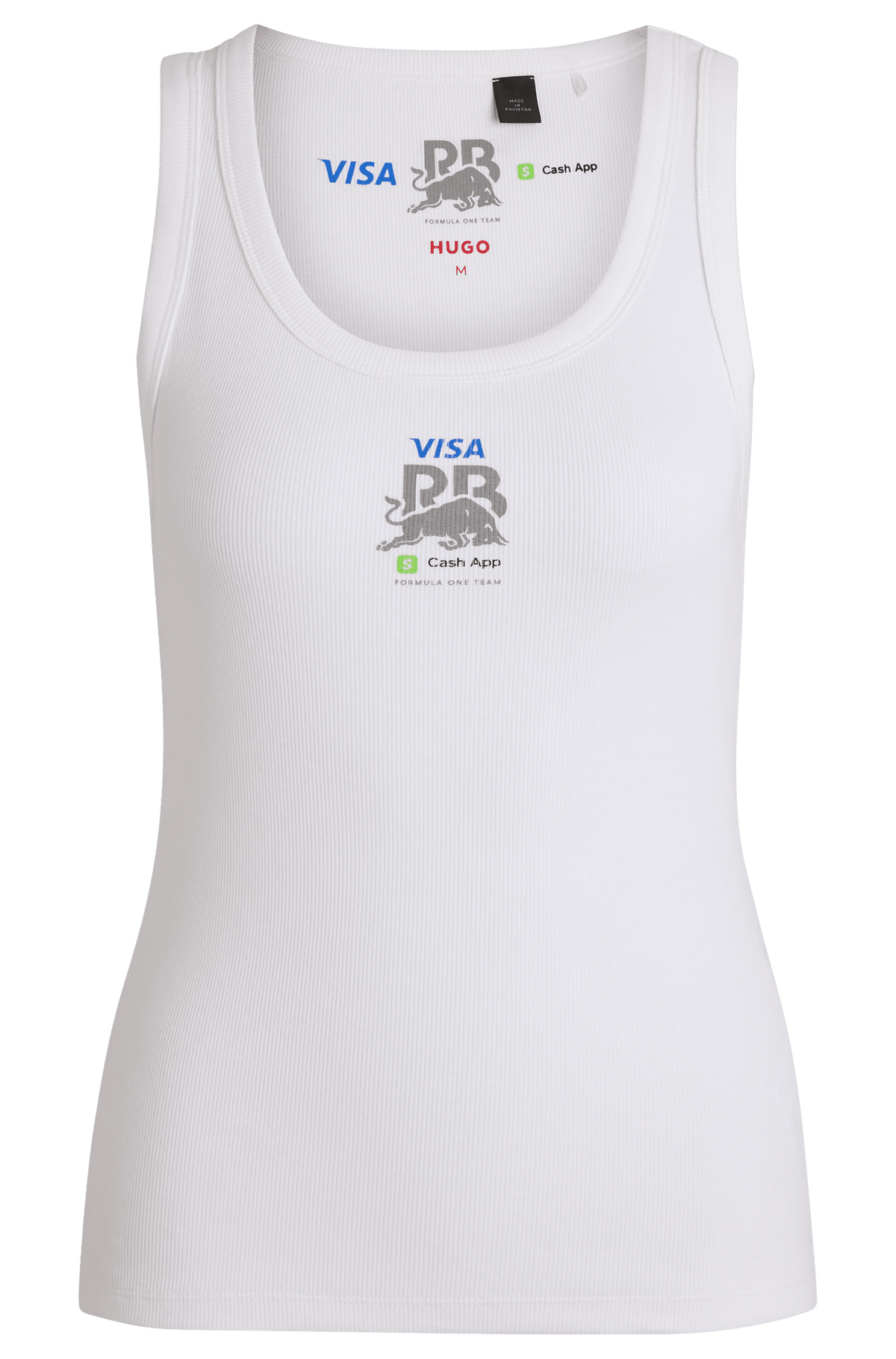 Visa Cash App RB F1 Women's Fanwear Tank Top - Black/White Tank Tops Visa Cash App RB XS White 