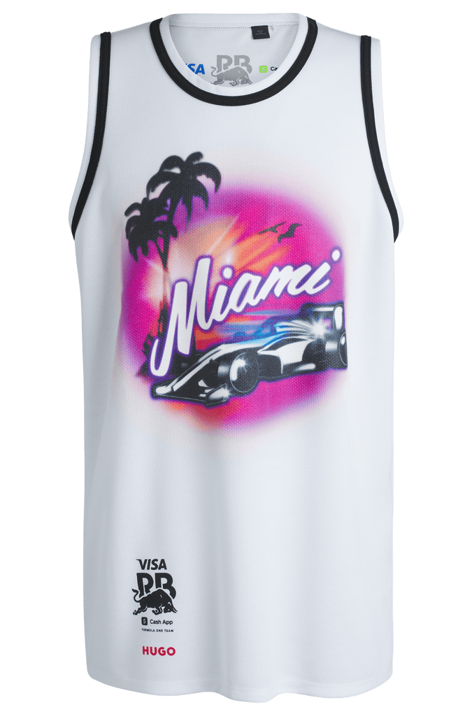 Visa Cash App RB F1 Special Edition Miami GP Tank Top Jersey - White Tank Top Visa Cash App RB 