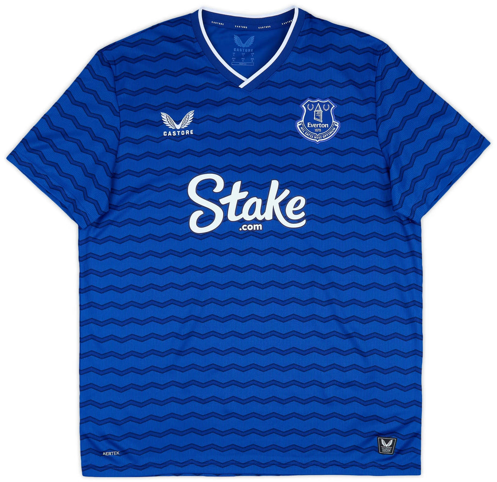 Everton Football Men's 25/26 Home Jersey T-Shirt - Surf the Web T-shirts Castore Football 