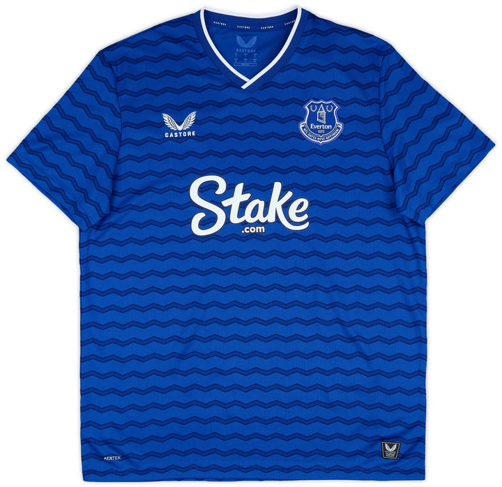 Everton Football Men's 25/26 Home Jersey T-Shirt - Surf the Web T-shirts Castore Football 