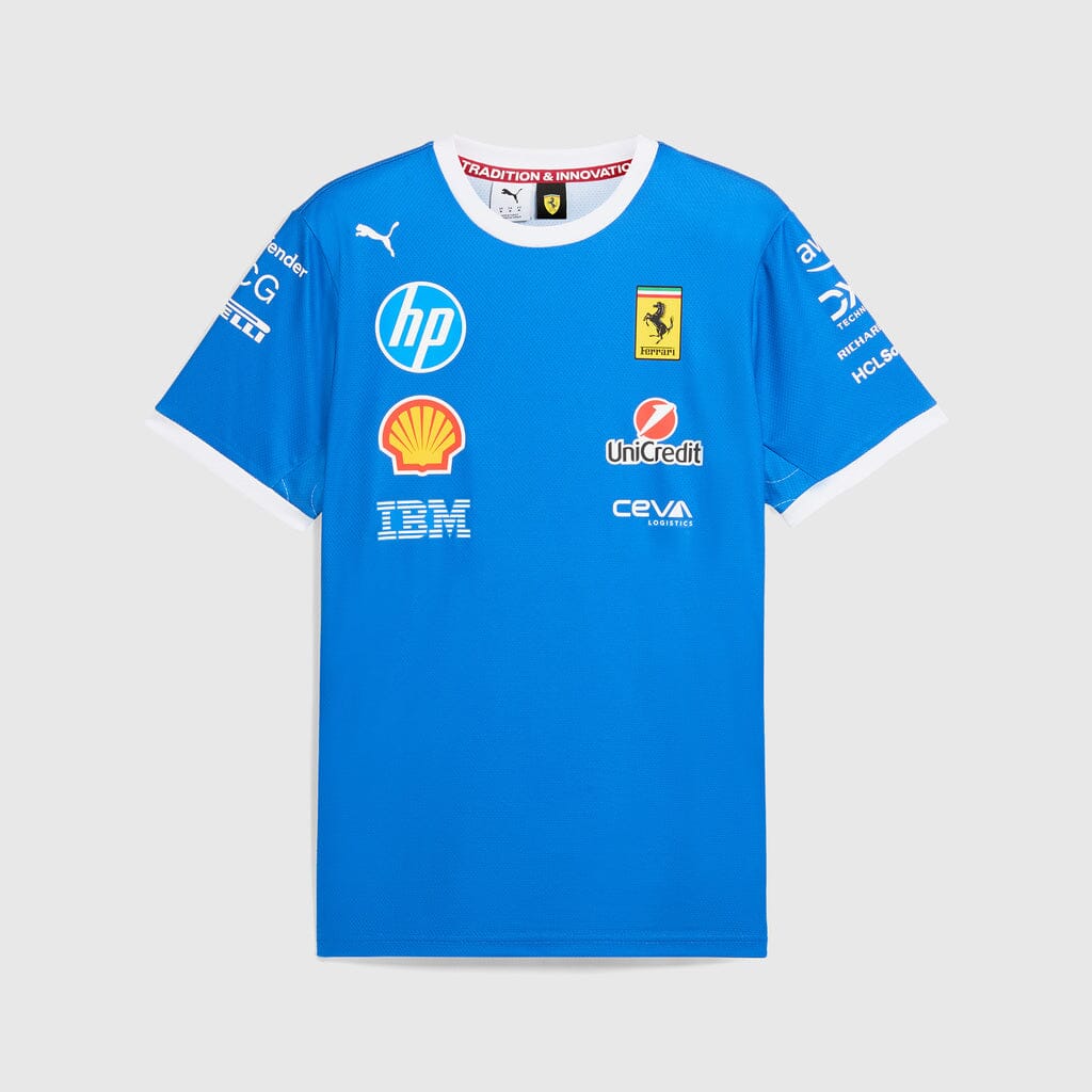 Scuderia Ferrari F1 Special Edition Monza GP Team T-Shirt - Blue T-shirts Scuderia Ferrari 