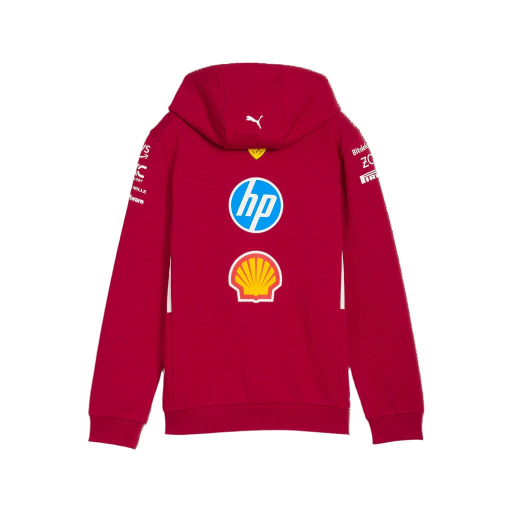 Scuderia Ferrari F1 2025 Kids Team Hoodie - Youth Dark Cherry Hoodies Scuderia Ferrari 