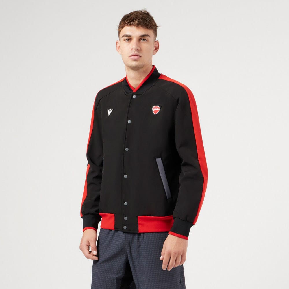 Ducati x Macron Men's Warmup College Jacket - Black Jackets Ducati 