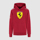 Scuderia Ferrari F1 Kids Large Shield Hoodie - Youth Dark Cherry/Puma Black Hoodies Scuderia Ferrari 3-4 Years Red 
