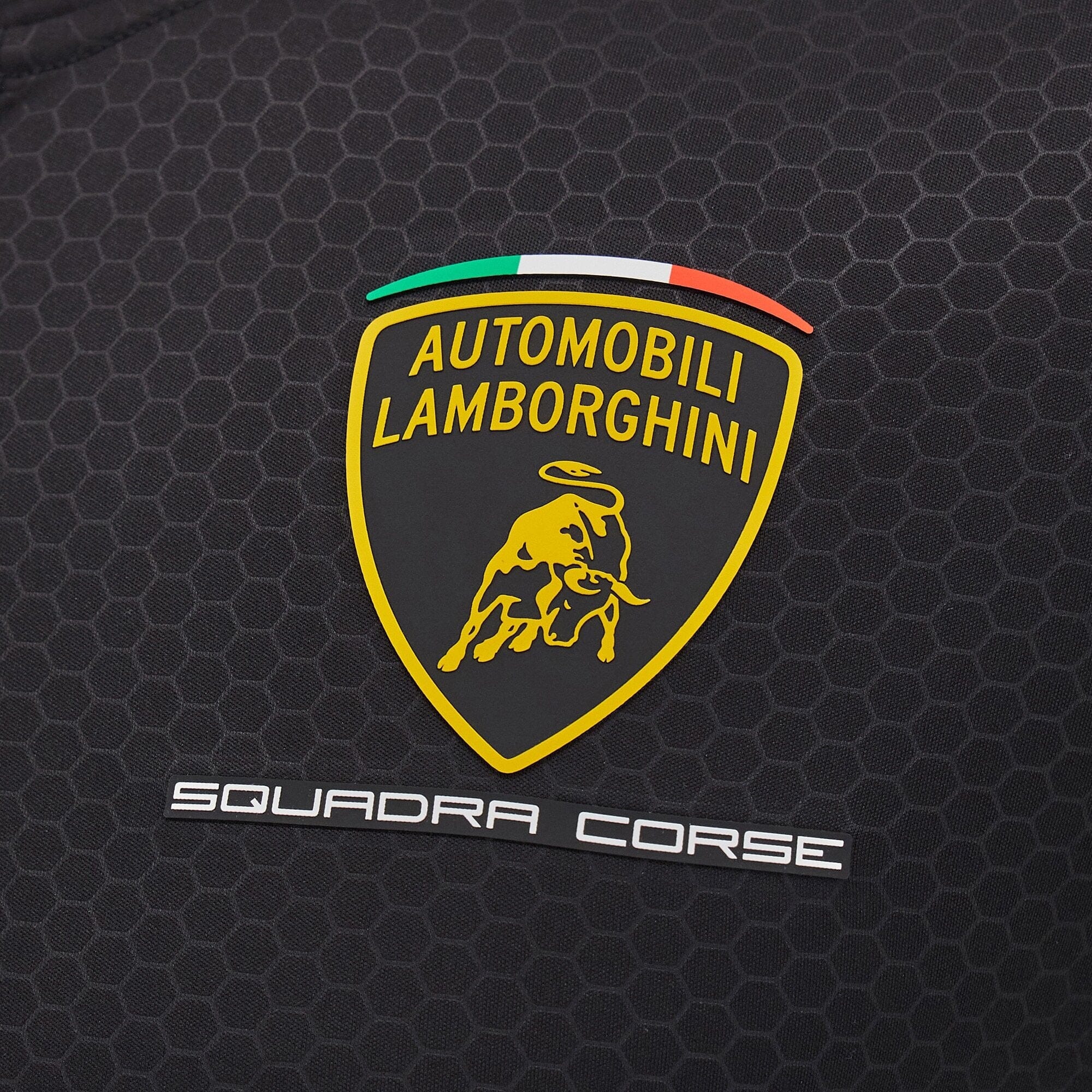Automobili Lamborghini SC63 Hypercar Men's Team Polo Shirt - Black Polos Lamborghini Hypercar 