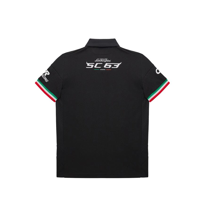 Automobili Lamborghini SC63 HyperCar Kids Team Polo Shirt - Youth Black/White Polos Automobili Lamborghini 