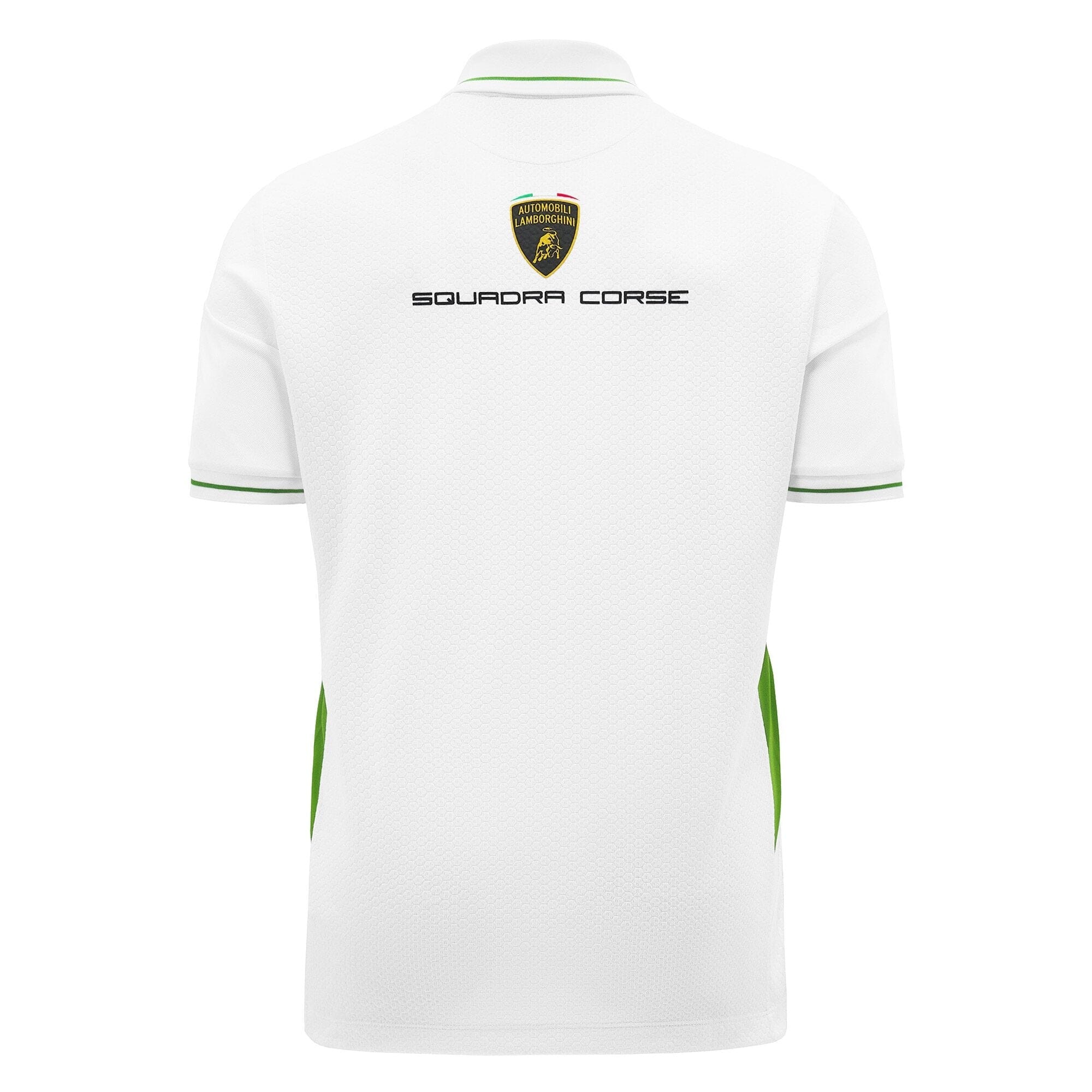 Automobili Lamborghini Squadra Corse Men's Team Polo Shirt - White Polos Automobili Lamborghini 