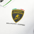 Automobili Lamborghini Squadra Corse Men's Team Polo Shirt - White Polos Automobili Lamborghini 