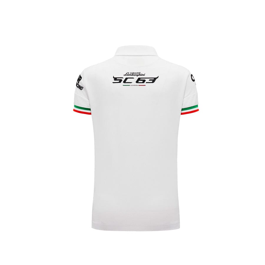 Automobili Lamborghini SC63 Hypercar Women's Team Polo Shirt - Black/White Polos Automobili Lamborghini 