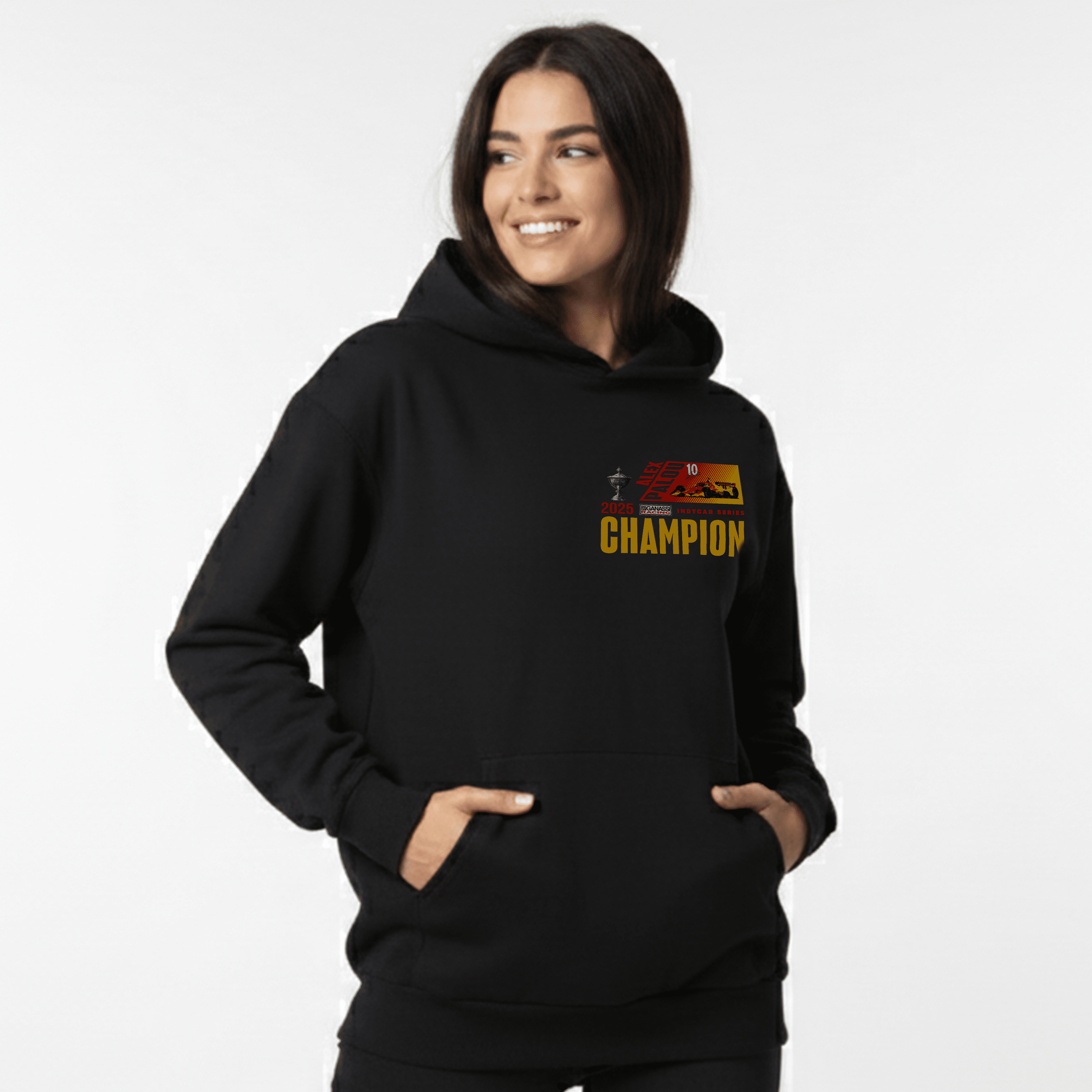 Chip Ganassi Racing Indy Alex Palou Champion Hoodie - Black/Ivory Hoodies Chip Ganassi Racing 